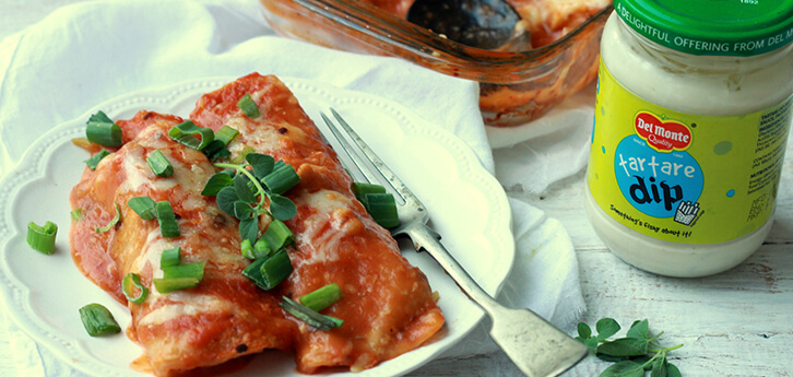 Del Monte BEAN AND TARTARE DIP ENCHILADAS Recipe